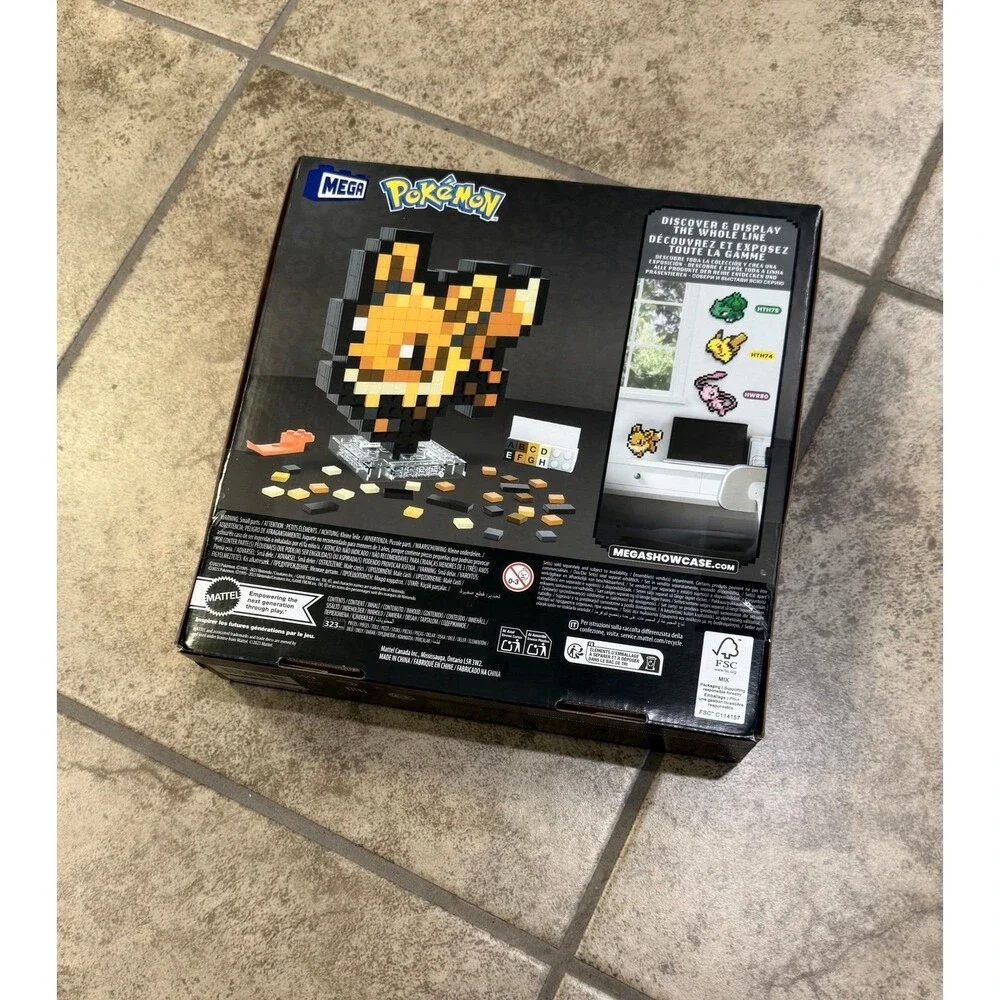 New MEGA Pokémon Eevee Pixel Art Building Set 323 pieces retro pixelated